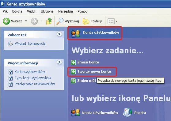 Jak założyć konto dla dziecka w systemach XP i Vista