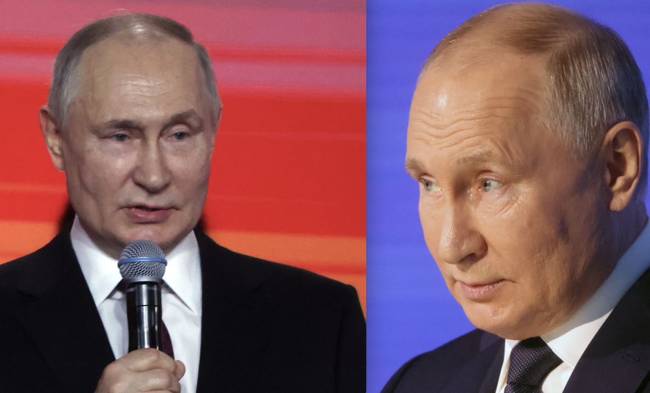 Russian President Vladimir Putin during two official events in November and December.