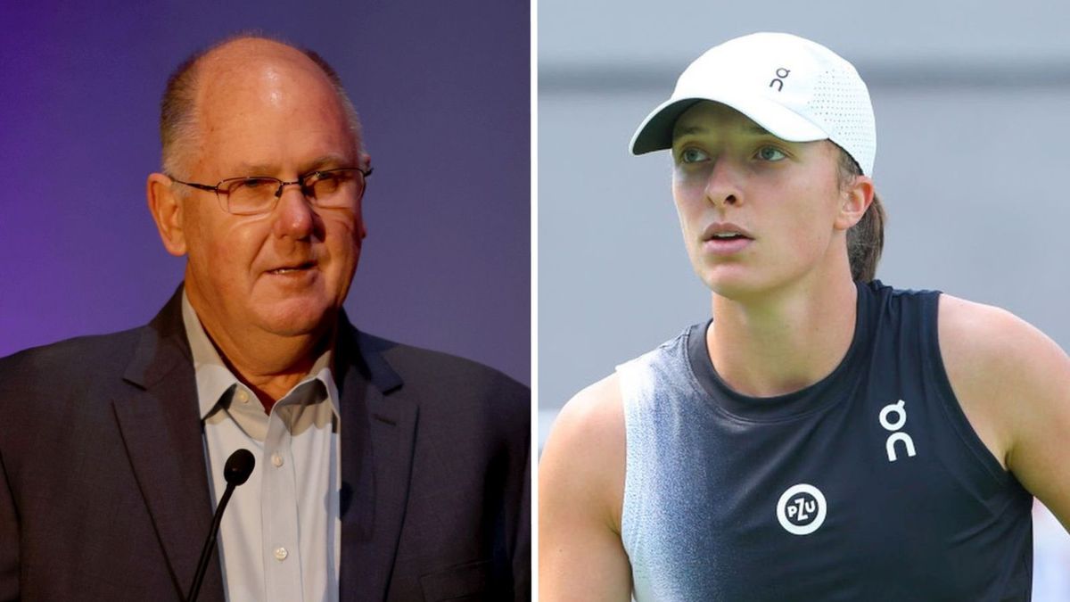 Getty Images / Matthew Stockman / Anna Klepaczko/WP SportoweFakty / Na zdjęciu: Steve Simon (szef WTA) oraz Iga Świątek