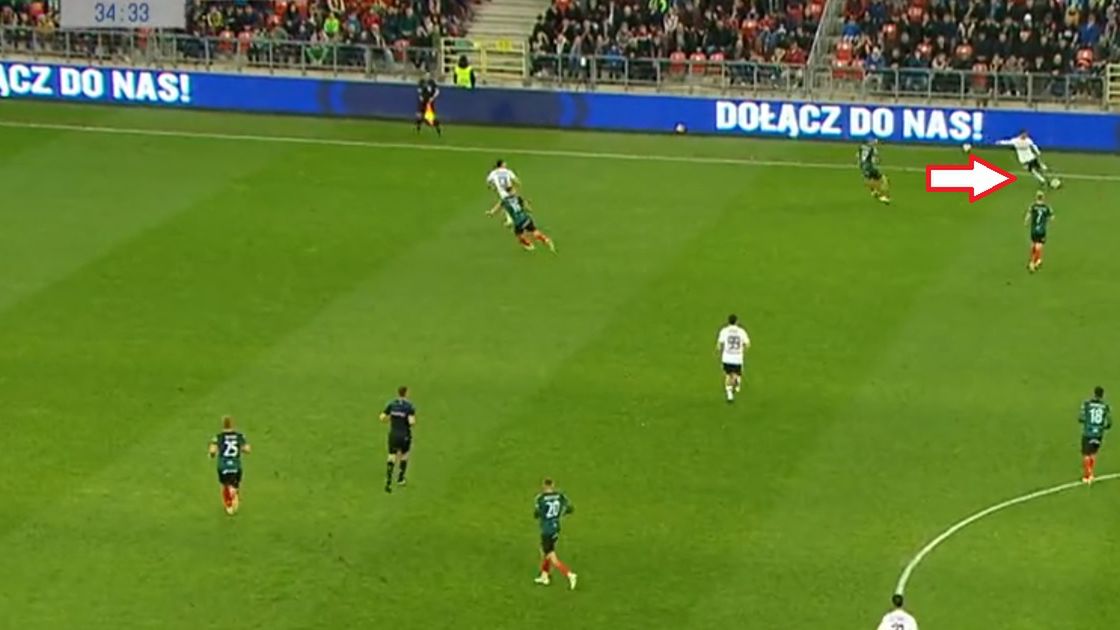 Zdjęcie okładkowe artykułu: Twitter / Screen / Polsat Sport / Na zdjęciu: Piękne podanie Josue rozpoczęło akcję bramkową w meczu GKS Tychy - Legia Warszawa