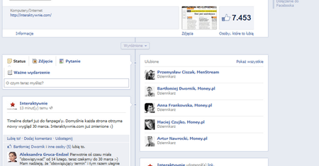 Timeline dotarł do fanpage'y wraz z wiadomościami
