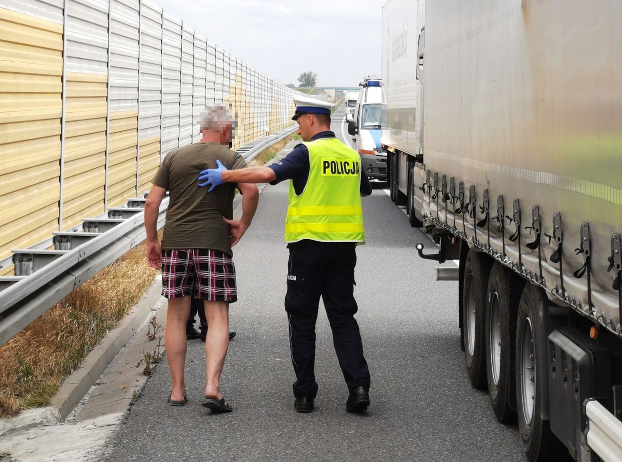 Łódzkie. Obywatelskie zatrzymanie na autostradzie A2 