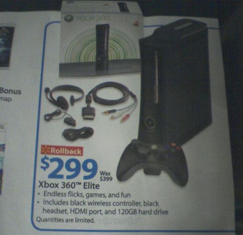 W USA cena Xboksa 360 Elite spada do 299$
