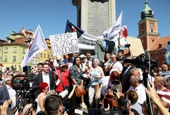 Protest antyszczepionkowców w Warszawie. "Nie pozwolimy na kolejny lockdown"