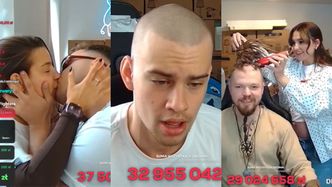 Łatwogang zebrał już PONAD 60 MILIONÓW! A na streamie się dzieje: całus od Wieniawy, Doda pogodziła się z Gessler, Wersow ogoliła Wardęgę...