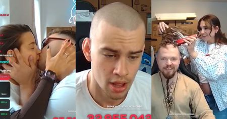 Łatwogang zebrał już PONAD 60 MILIONÓW! A na streamie się dzieje: całus od Wieniawy, Doda pogodziła się z Gessler, Wersow ogoliła Wardęgę...