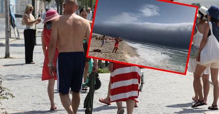 "Tsunami roll" nad Portugalią. Potężna chmura przeraziła plażowiczów