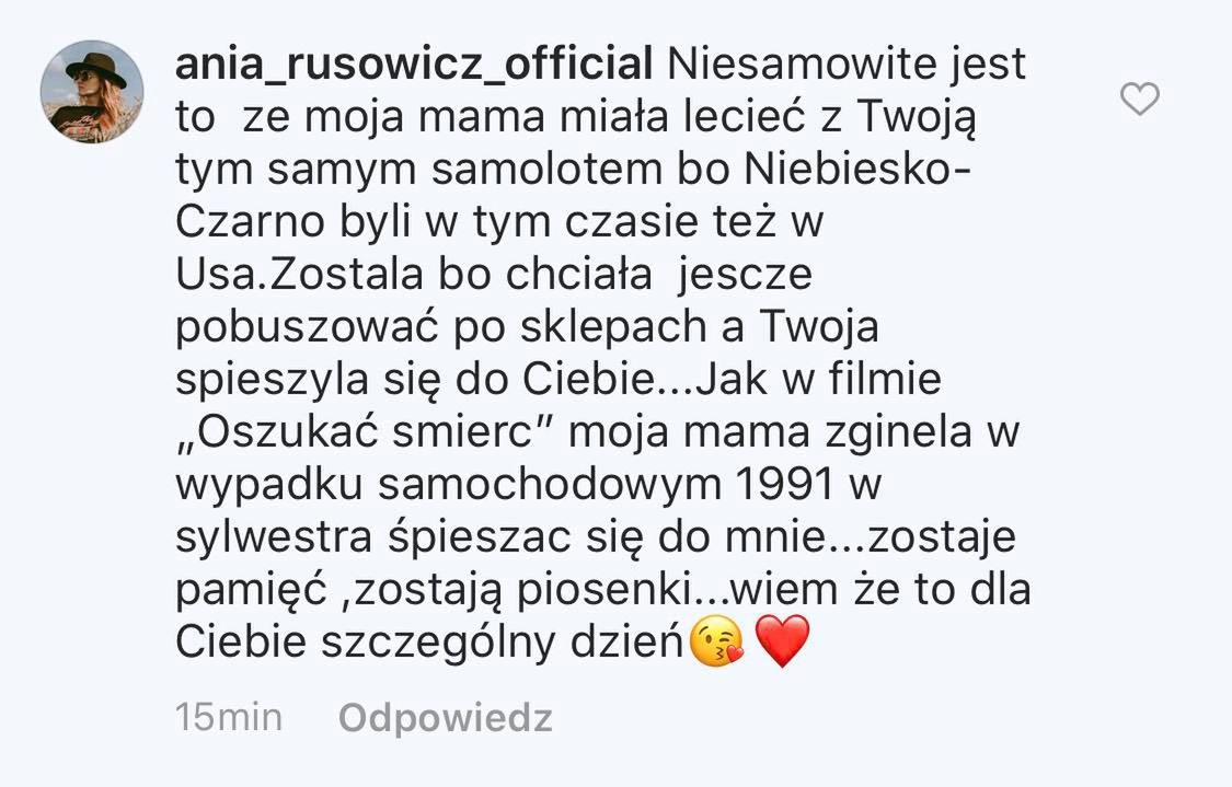 Natalia Kukulska - komentarz Ani Rusowicz