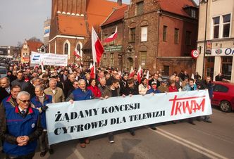 Manifestacja w obronie TV Trwam w Warszawie