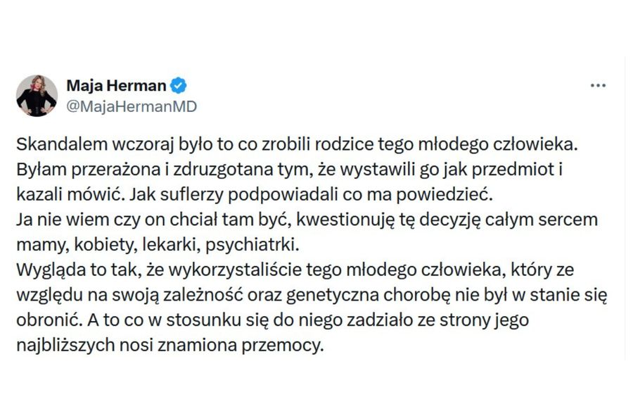 Maja Herman o zachowaniu rodziców dziecka z zespołem Downa 