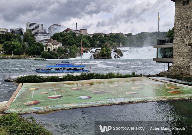 Promocja Euro Kobiet w Rheinfall - największych wodospadach w Europie