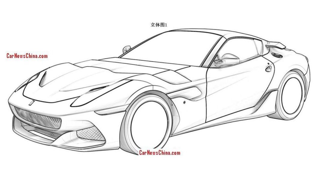 Szkice patentowe Ferrari SP Arya