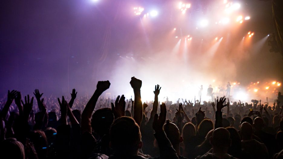 Festiwal; muzyka; koncert; impeza; tłum; zespół; pogo; scena