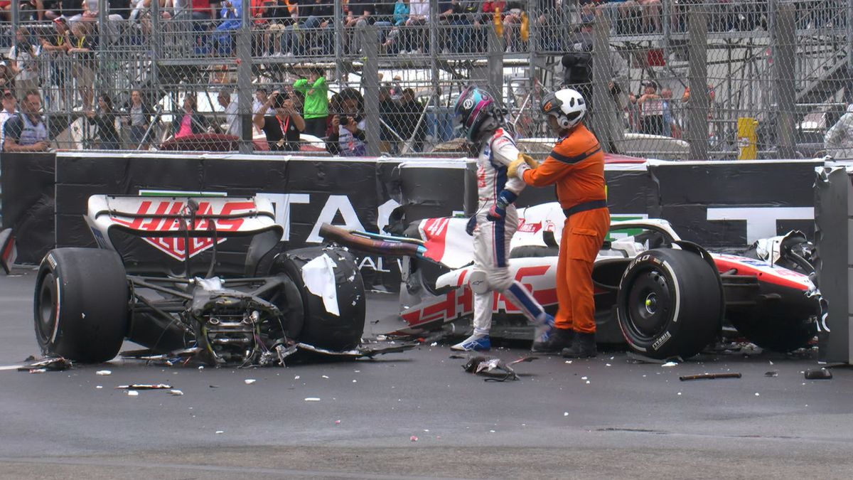 F1 / Na zdjęciu: Mick Schumacher po wypadku