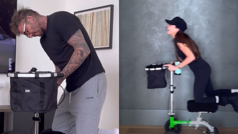 David Beckham sprawił kontuzjowanej żonie hulajnogę za 1600 złotych. Victoria już ma sprytny plan. "Pomyśl, ile wina mogę zmieścić w tym koszyku" (FOTO)