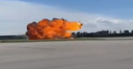 Katastrofa M-346 Bielik. Nagranie z płyty lotniska
