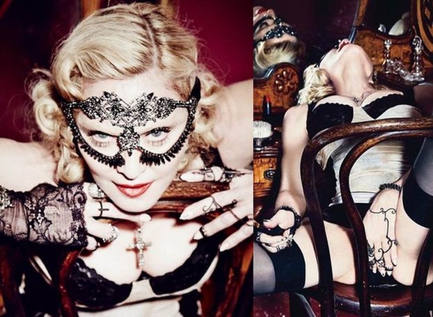 Erotyczne przebrania Madonny w nowym "Cosmopolitan"...