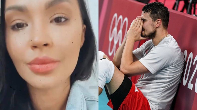 Tokio 2020. Żona Fabiana Drzyzgi ZE ŁZAMI W OCZACH wspiera męża po przegranej z Francją