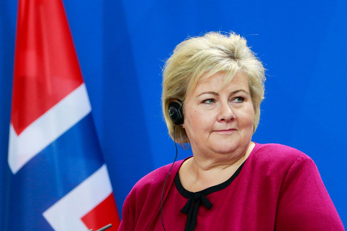 Afera szpiegowska. Premier Norwegii wezwała ambasadora USA / Na zdjęciu premier Erna Solberg