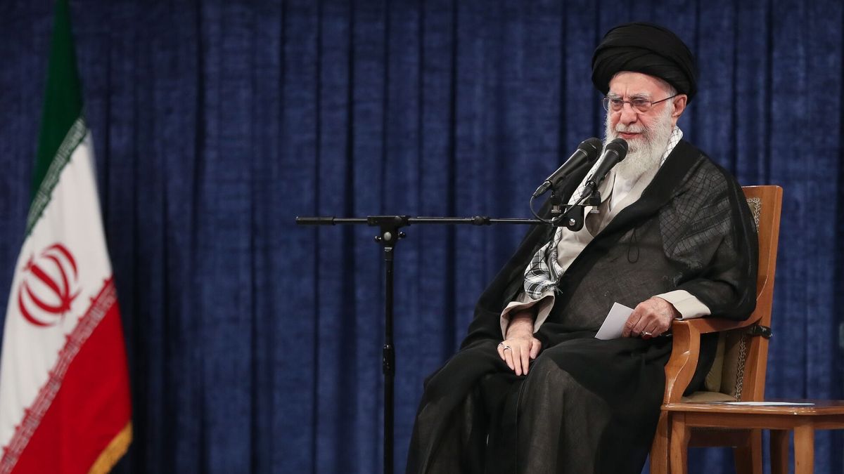 TEHRAN, IRAN - MAY 20: (----EDITORIAL USE ONLY - MANDATORY CREDIT - 'IRANIAN LEADER PRESS OFFICE / HANDOUT' - NO MARKETING NO ADVERTISING CAMPAIGNS - DISTRIBUTED AS A SERVICE TO CLIENTS----) Iranian Supreme Leader Ayatollah Ali Khamenei makes the remarks during a ceremony marking the first anniversary of the death of former Iranian President Ebrahim Raisi, who died in a helicopter crash in northern Iran last year, in Tehran, Iran, on May 20, 2025. Iran's Supreme Leader Ayatollah Ali Khamenei said Tuesday that he does not believe the ongoing indirect nuclear negotiations between Tehran and Washington will lead to "any meaningful outcome." (Photo by Iranian Leader Press Office / Handout/Anadolu via Getty Images)
