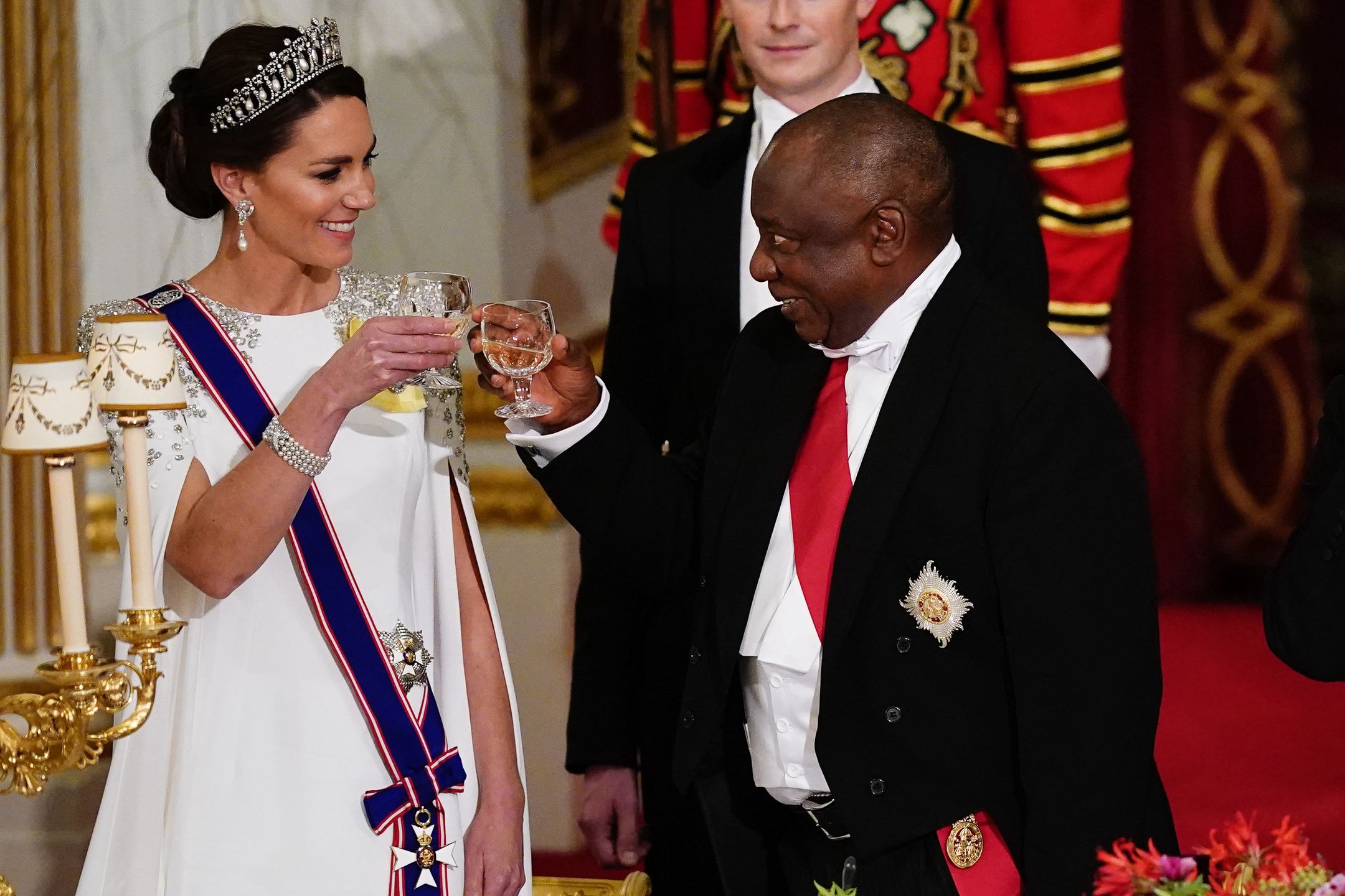 Kate podczas bankietu w pałacu Buckingham
