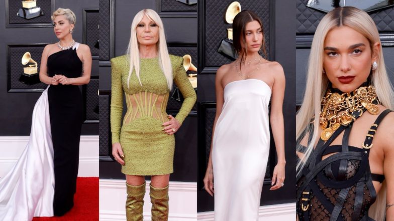 Grammy 2022. Gwiazdy zachwycają na czerwonym dywanie: Lady Gaga, Dua Lipa, Hailey Bieber