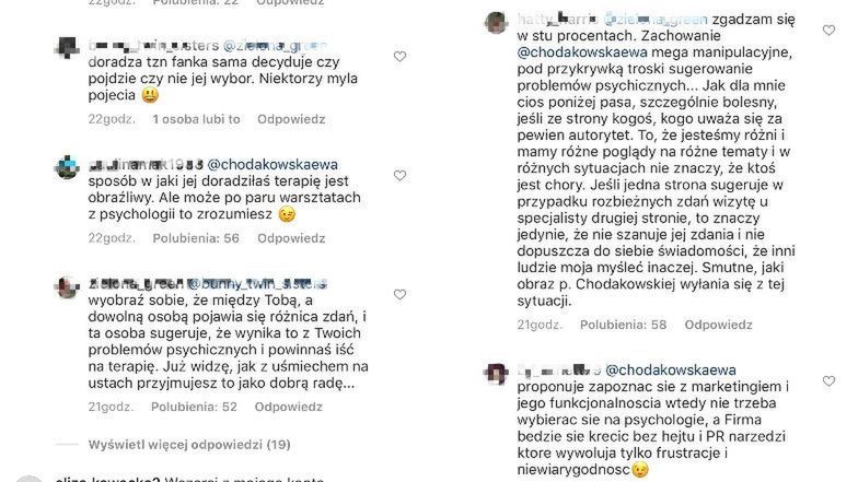 Komentarze na Instagramie Ewy Chodakowskiej