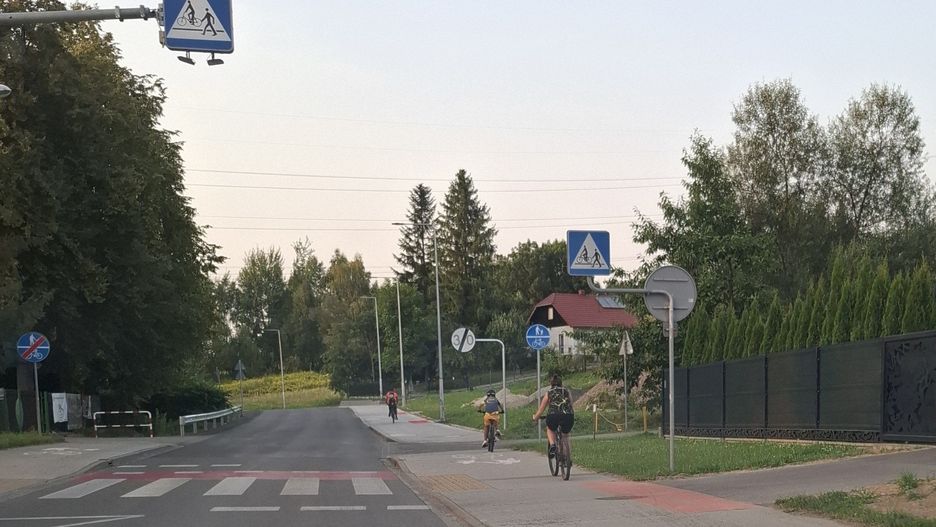 Ciągi pieszo-rowerowe w gminie Skawina