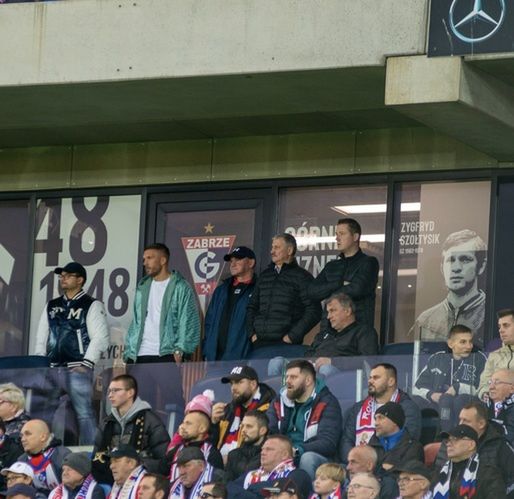 Thomas Hansla (z lewej) gościł już kilka razy w loży Lukasa Podolskiego na stadionie Górnika