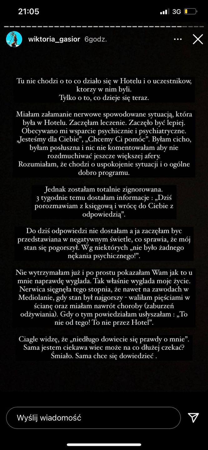 "Hotel Paradise". Wiktoria oskarża produkcję show