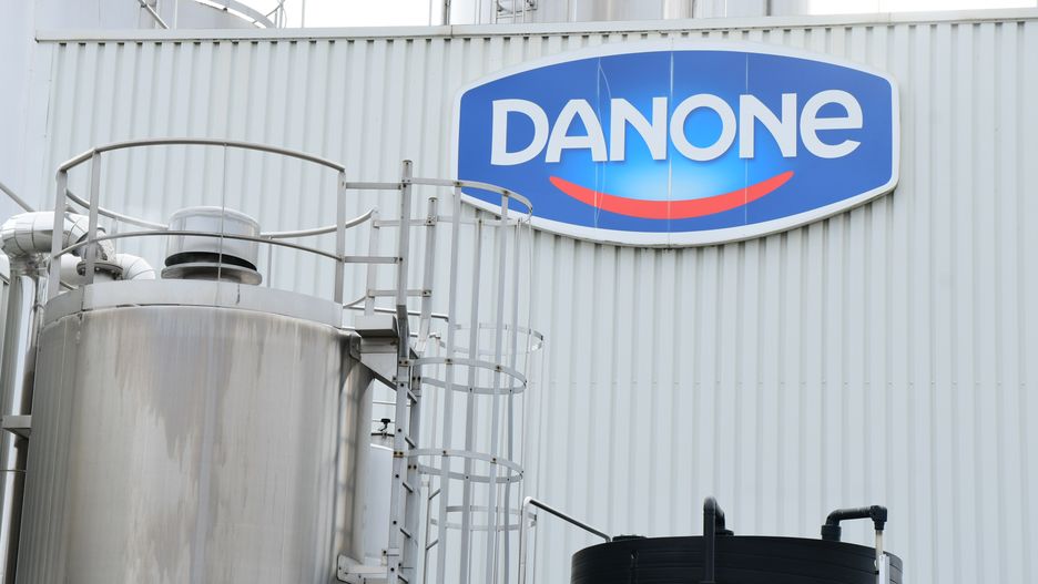 The Danone brand yogurt production plant is in Saint Just Chaleyssin, France, on January 24, 2025. (Photo by Romain Doucelin/NurPhoto via Getty Images)