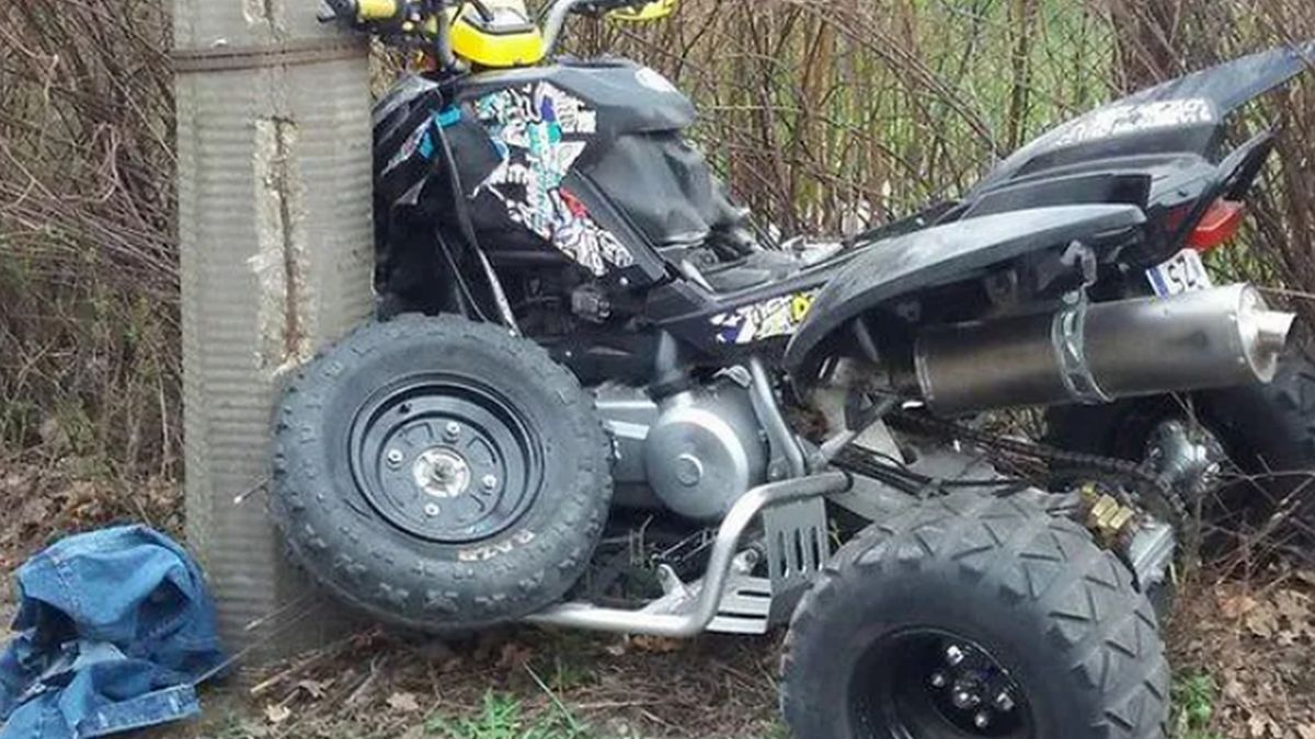 Materiały prasowe / Rozbity quad Daniela Kutarby