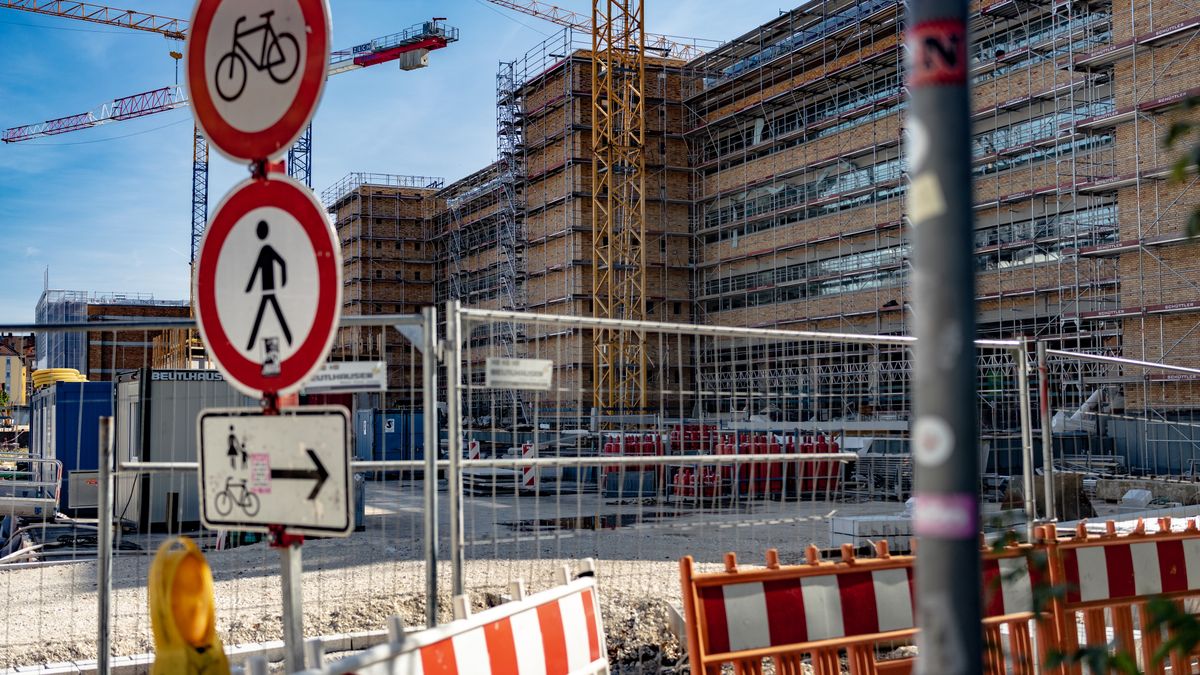 The Quelle building, a monumental 1950s symbol of Germany's postwar economic revival, under redevelopment in Nuremberg, Germany, on Monday, Oct. 2, 2023. The project's developer Gerch Group, which has 4 billion ($4.2 billion) of projects under construction, has filed for insolvency proceedings in yet another blow to a property market that's reeling from the end of the cheap-money era. Photographer: Ben Kilb/Bloomberg via Getty Images