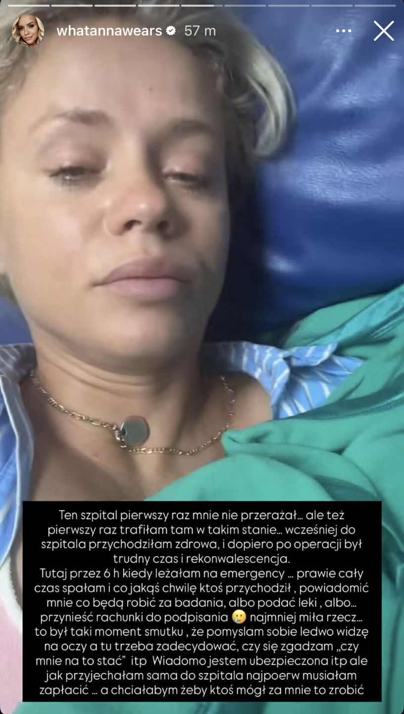 Anna Skura w szpitalu