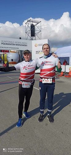 Maciej Piskor podczas 18. Półmaratonu Warszawskiego