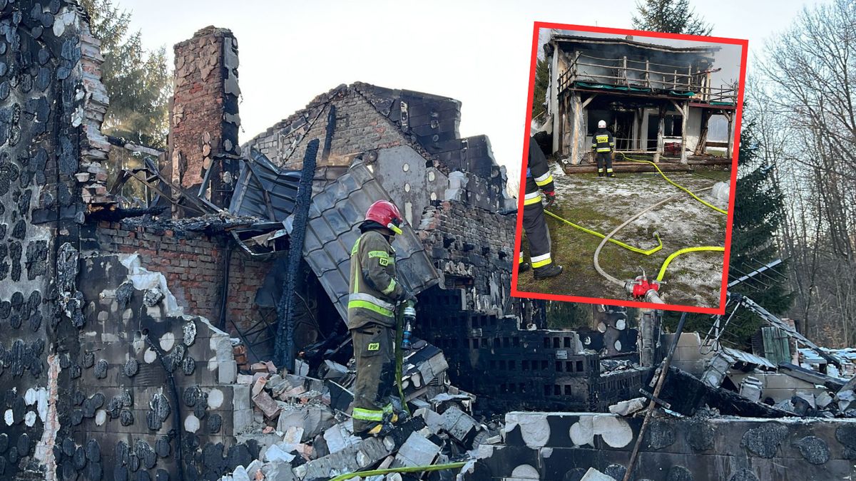  Pożar kompletnie zniszczył domek letniskowy