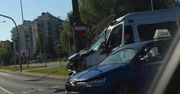 Zderzenie radiowozu z autem przewozu osób na Mokotowie