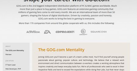 GOG.com szuka pracowników do biura w Warszawie