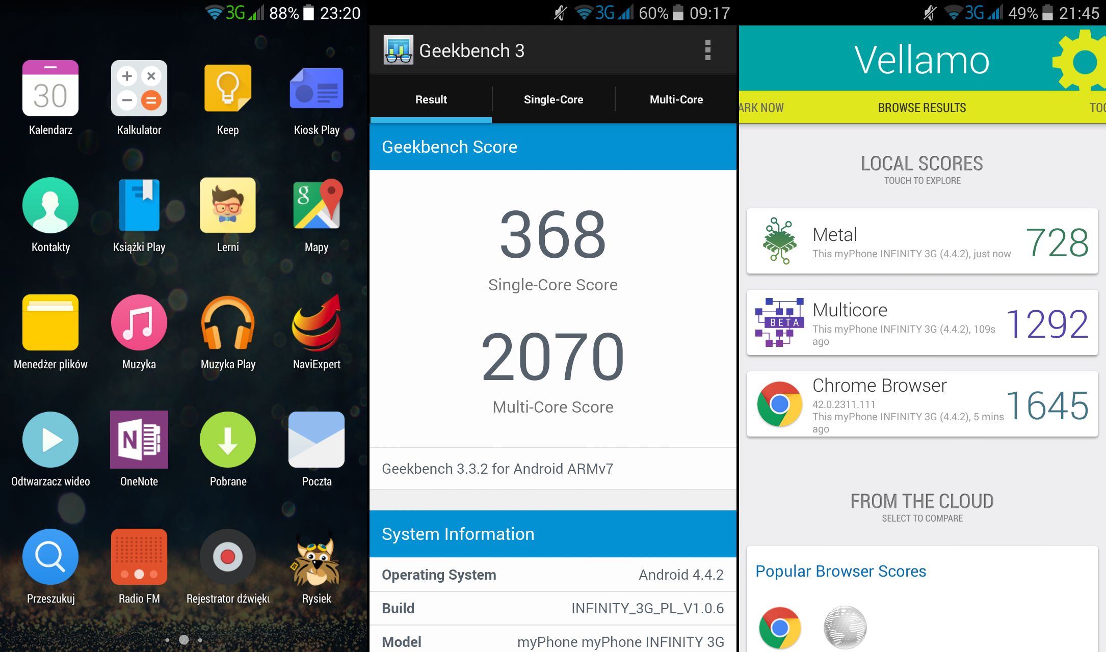Test myPhone Infinity 3G: szybki Android z wyblakłym ekranem 7