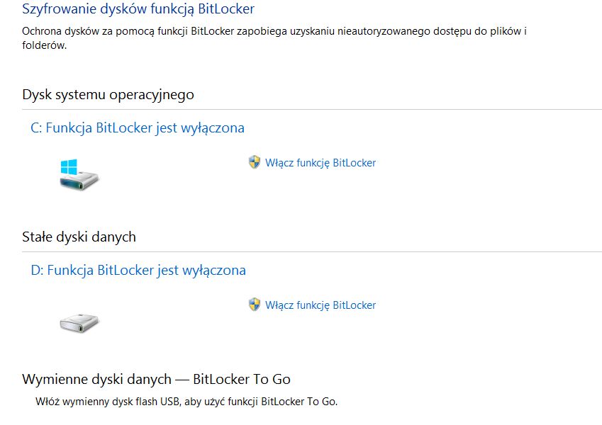 BitLocker - działa ale...