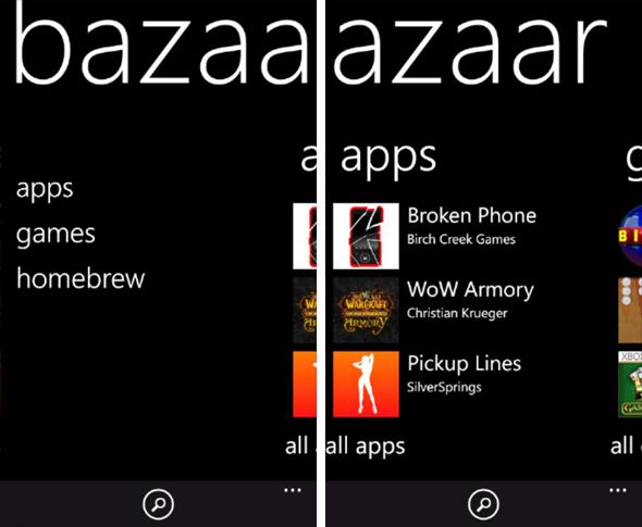 Bazaar - Cydia dla Windows Phone