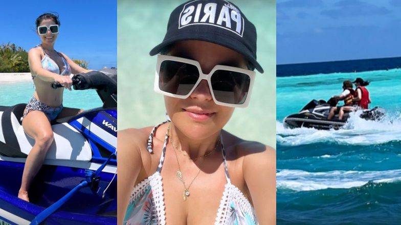 Katarzyna Cichopek chwali się, jak jeździ na skuterze wodnym w Smigus-dyngus