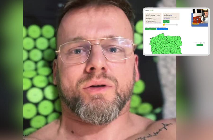 Kękę odgadł wszystkie powiaty w Polsce. Zajęło mu to mniej niż 2