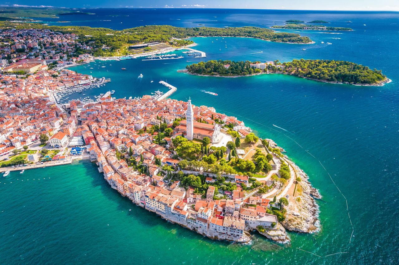Rovinj z lotu ptaka