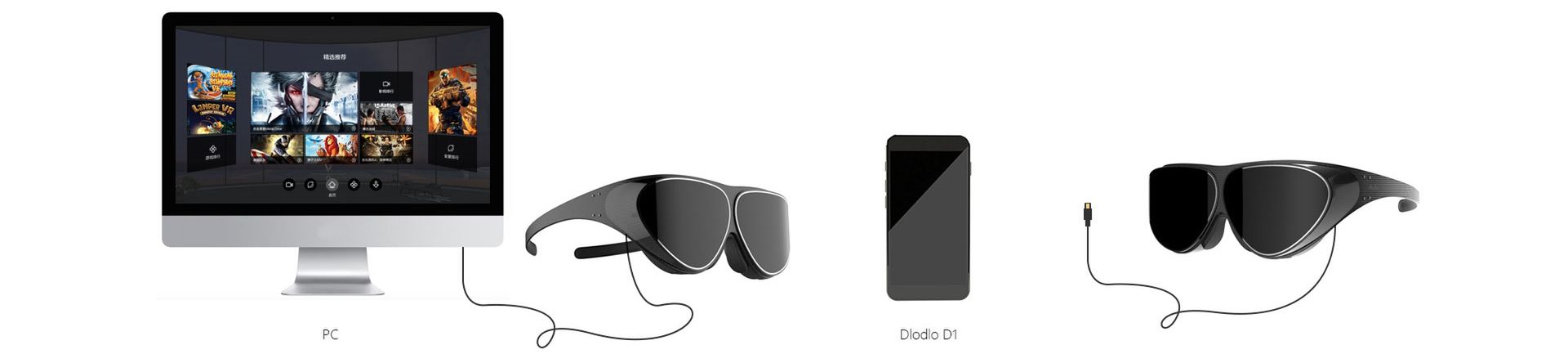 Dlodlo V1: kompaktowe gogle VR o wyglądzie okularów przeciwsłonecznych 3