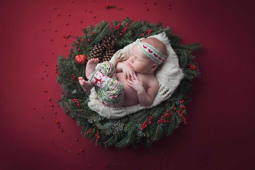 Ręcznie robione mandale to świetny pomysł na sesję noworodkową! 25