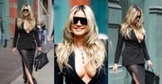 Heidi Klum hipnotyzuje przechodniów głębokim dekoltem i nogami do nieba w Nowym Jorku