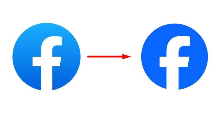 Dotychczasowe (po lewej) i nowe (po prawej) logo Facebooka
