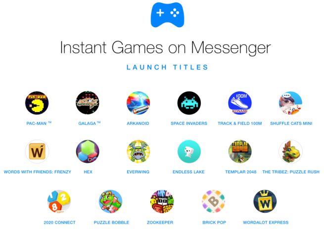 Instant Games: Messenger z funkcją platformy do klasycznych gier 3