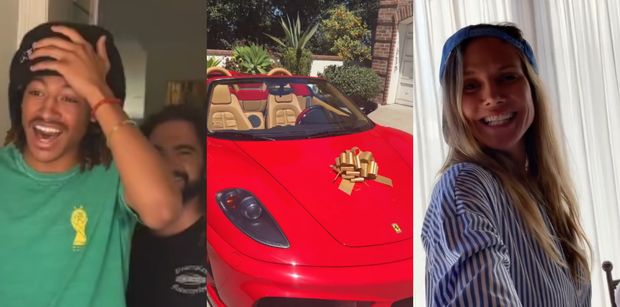 Tom Kaulitz sprezentował synowi Heidi Klum FERRARI! Wszystko przez ZAKŁAD sprzed lat. Taki ojczym to skarb? (WIDEO)